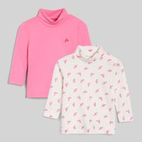 Pack X2 Polos Manga Larga Para Bebe Niña Cafarena Baby Circus