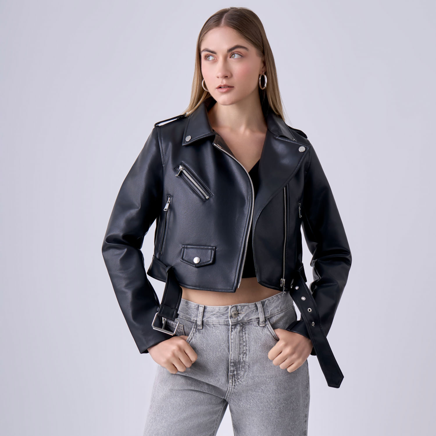 Casaca Mujer Hypnotic Pu Zips