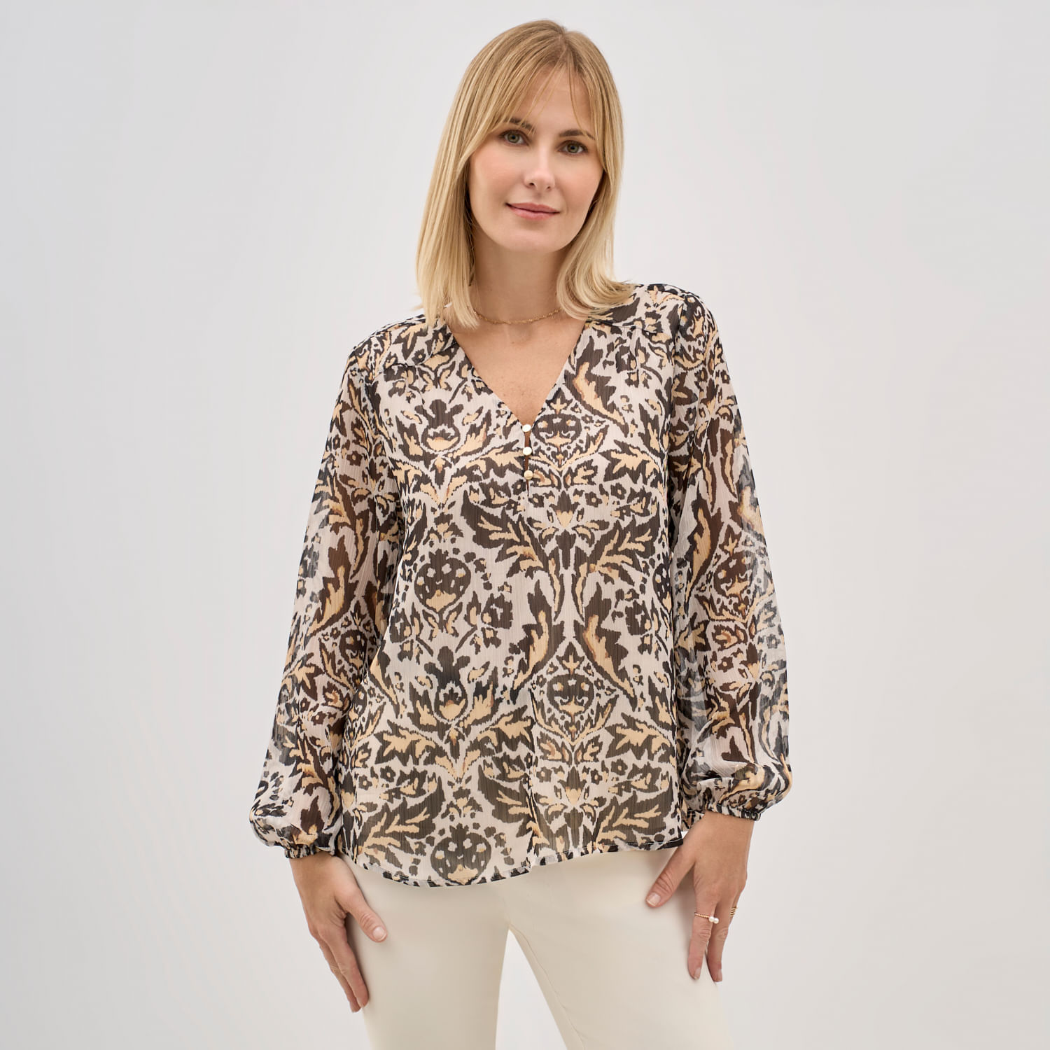 Blusa Mujer Roma Zafin Manga Larga