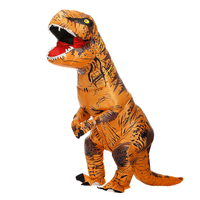 Disfraz Dinosaurio Rex Marrón Inflable Adulto Halloween Cosplay