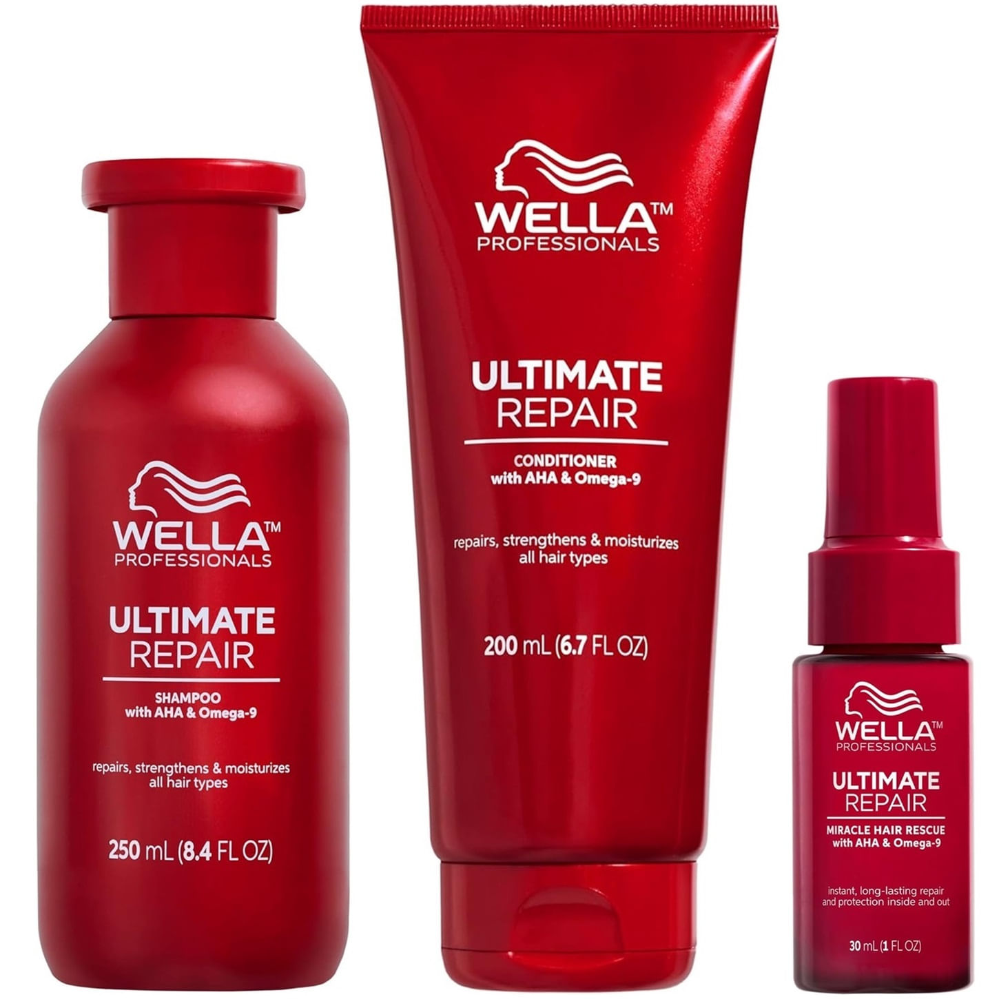 Shampoo 250ml+ Acondicionador+ Miracle Hair 30ml Wella Ultimate Repair