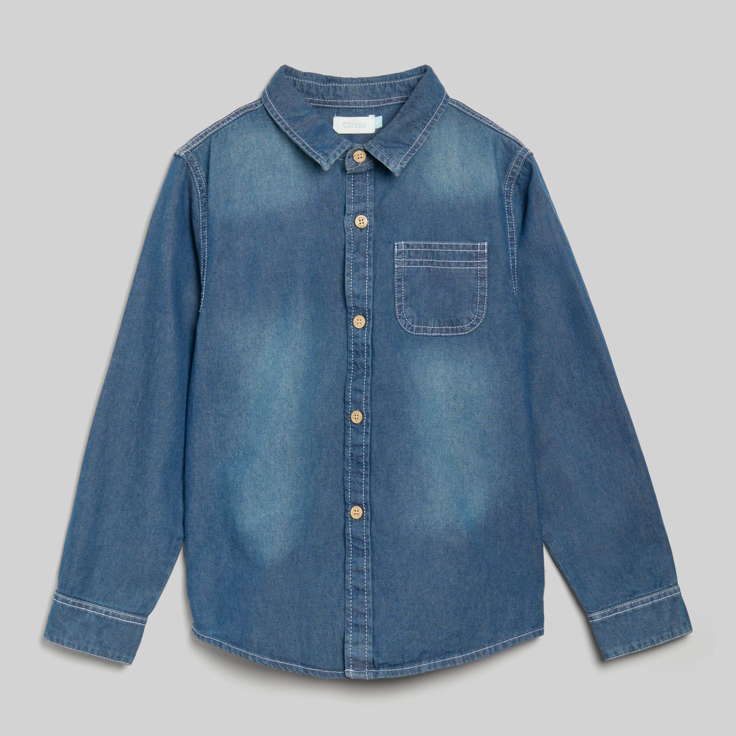 Camisa Manga Larga Para Niño Denim Circus