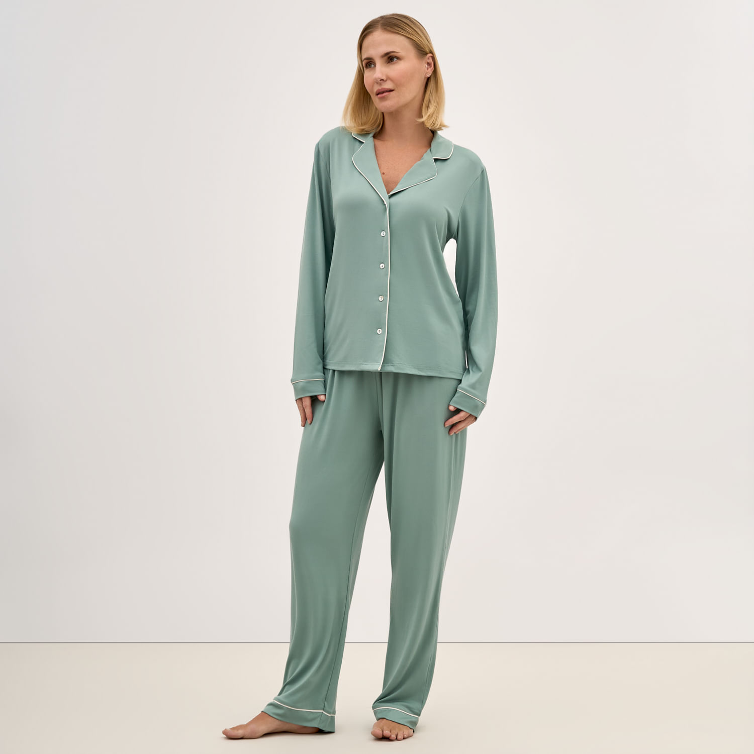 Pijama Mujer Camisera Solid Vis Zafin