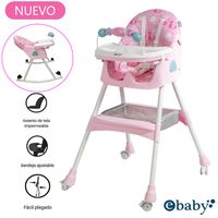 Silla de Comer  con Ruedas DALI Fucsia