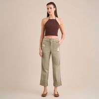 Pantalón Mujer Bordado Amc Straight