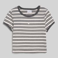 Polo Manga Corta Para Teen Niña Rib Rayas Zubito