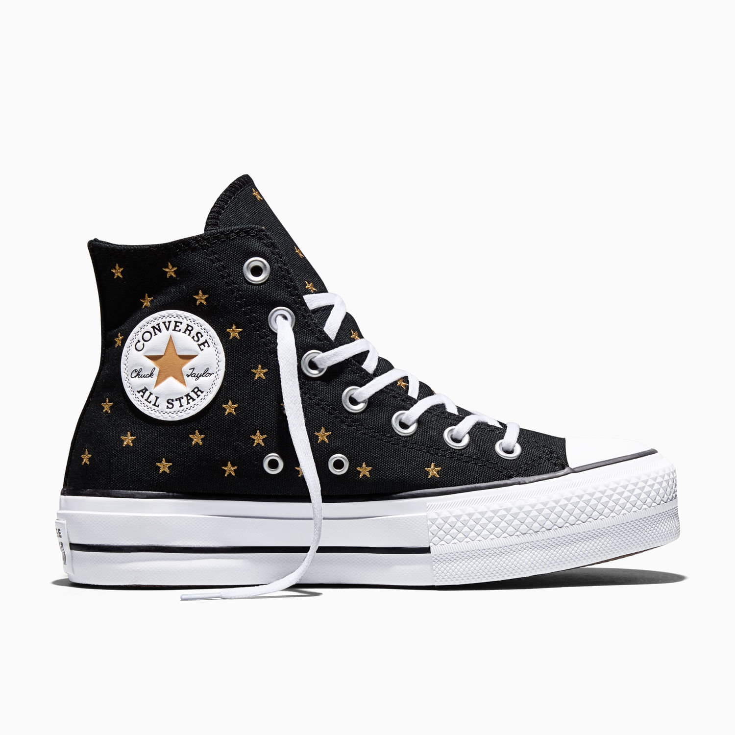 Zapatillas Urbanas Converse Mujer Ct As Lift Plat Emb Stars Negro