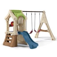 Juego de Exterior Columpio y Resbaladera Gimnasio STEP 2 Beige