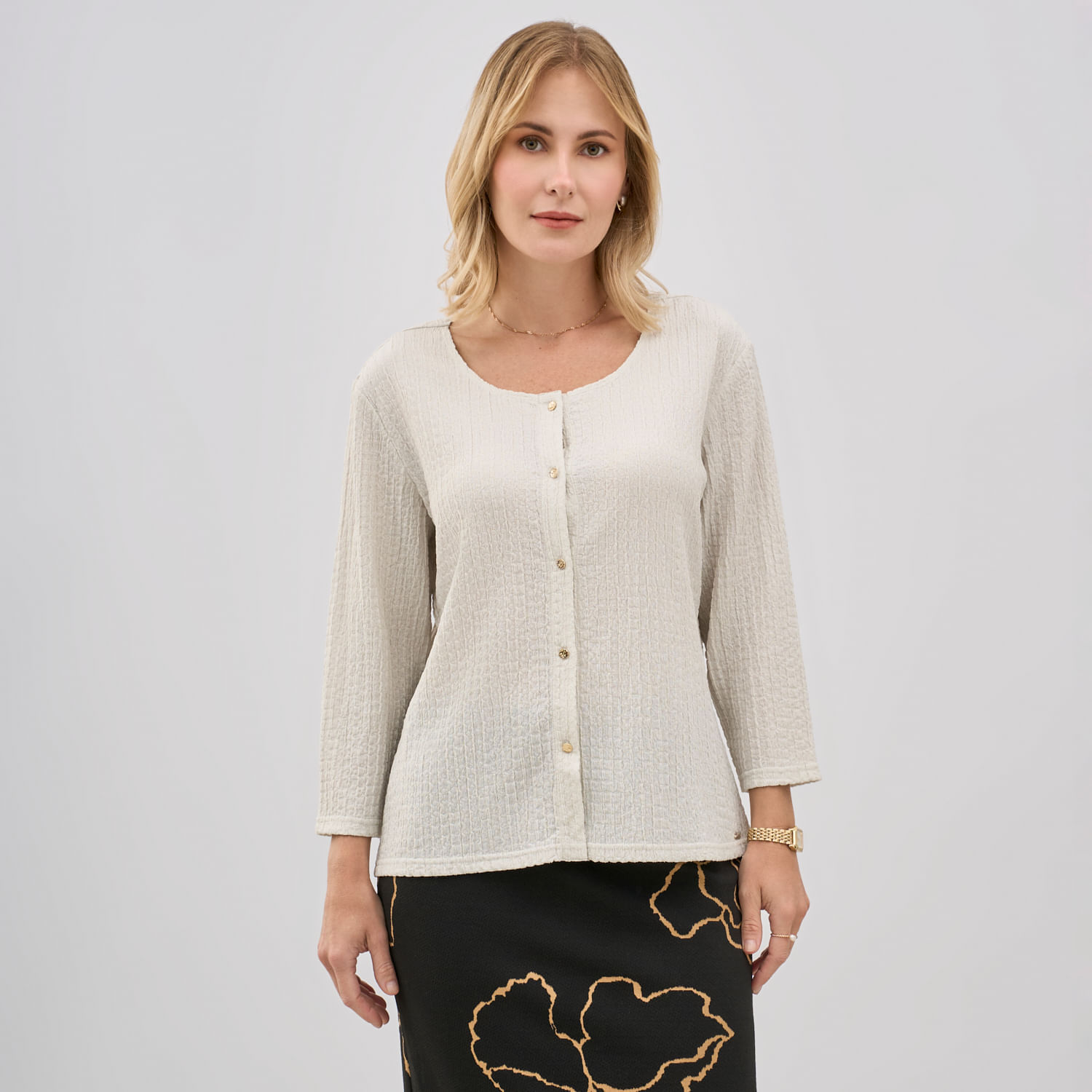 Polo Mujer Corru Zafin Manga 3/4