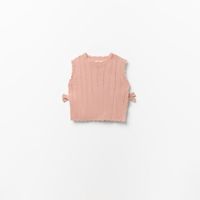 Chompa Niña Sfera Tricot Liso Rosa