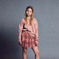 Chompa Niña Sfera Intarsias Aop Rosa