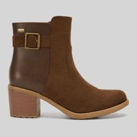 Botines Mujer Madison Hebilla Marron
