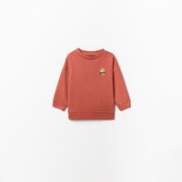 Polera Bebé Niño Sfera Lisa Con Bordado Azafran Rojo