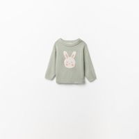 Chompa Bebé Niña Sfera Ba Bouclet Intarsia Verde Pistacho