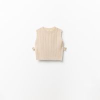 Chompa Niña Sfera Tricot Liso Crudo
