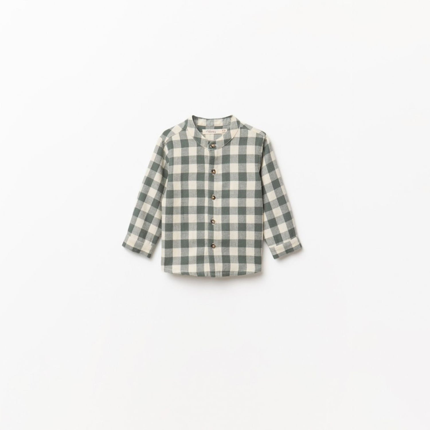 Camisa Bebé Niño Sfera Cuadros Twill Verde