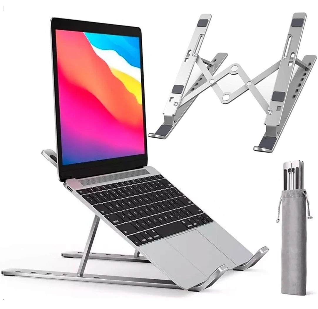 Soporte de Aluminio Para Laptop Regulable 16"" Pulgadas
