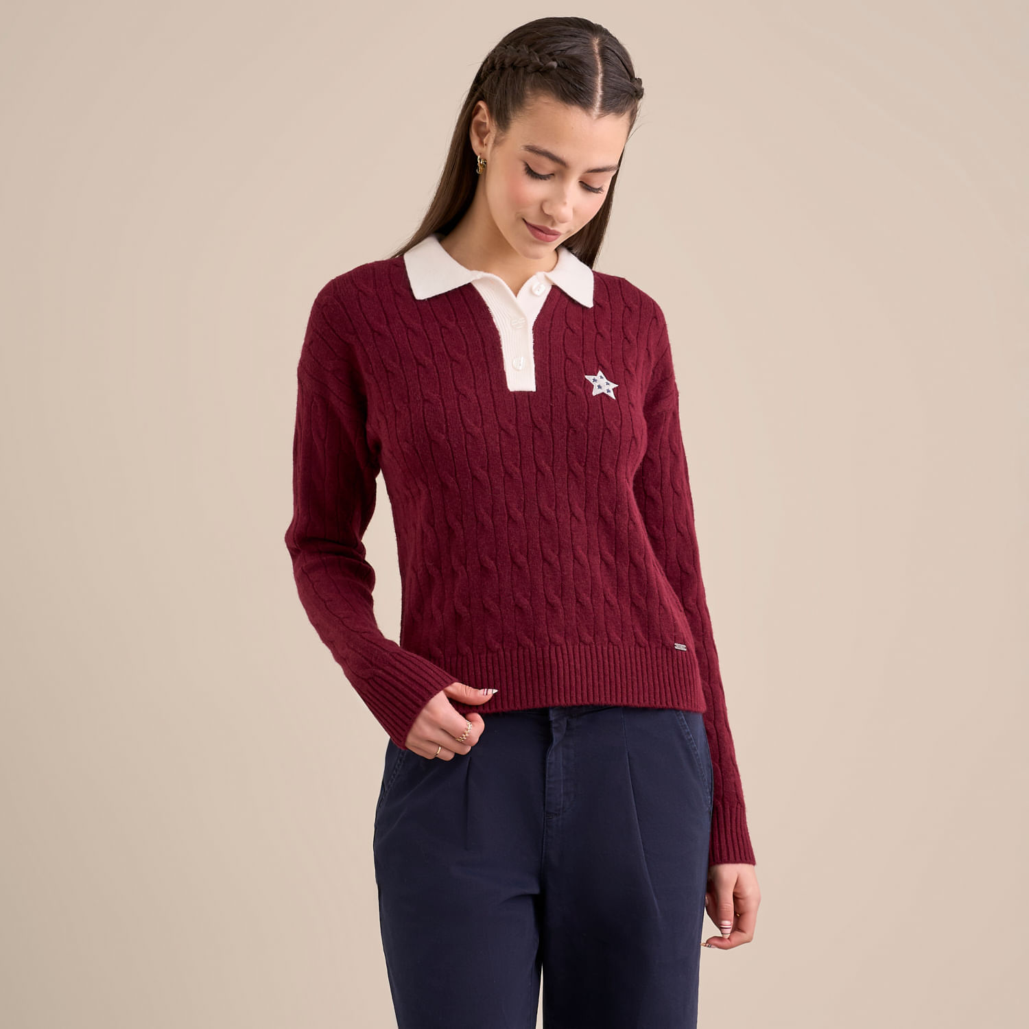 Chompa Mujer Neck Amc