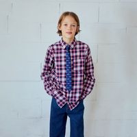 Camisa Niño Sfera Franela Cuadros Rojo