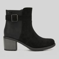 Botines Mujer Madison Hebilla Negro