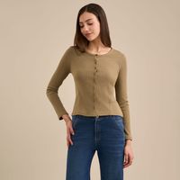 Polo Mujer Botones Amc Manga Larga
