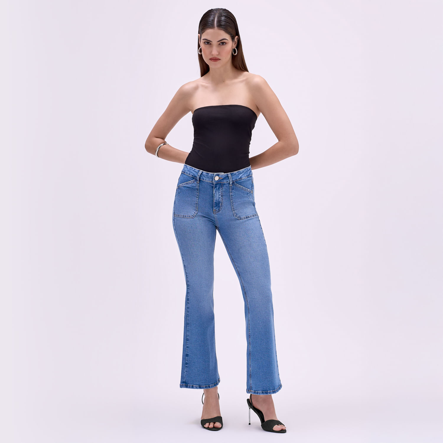 Jean Mujer Parche Symbol Flare