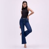 Jean Mujer Blue Symbol Flare