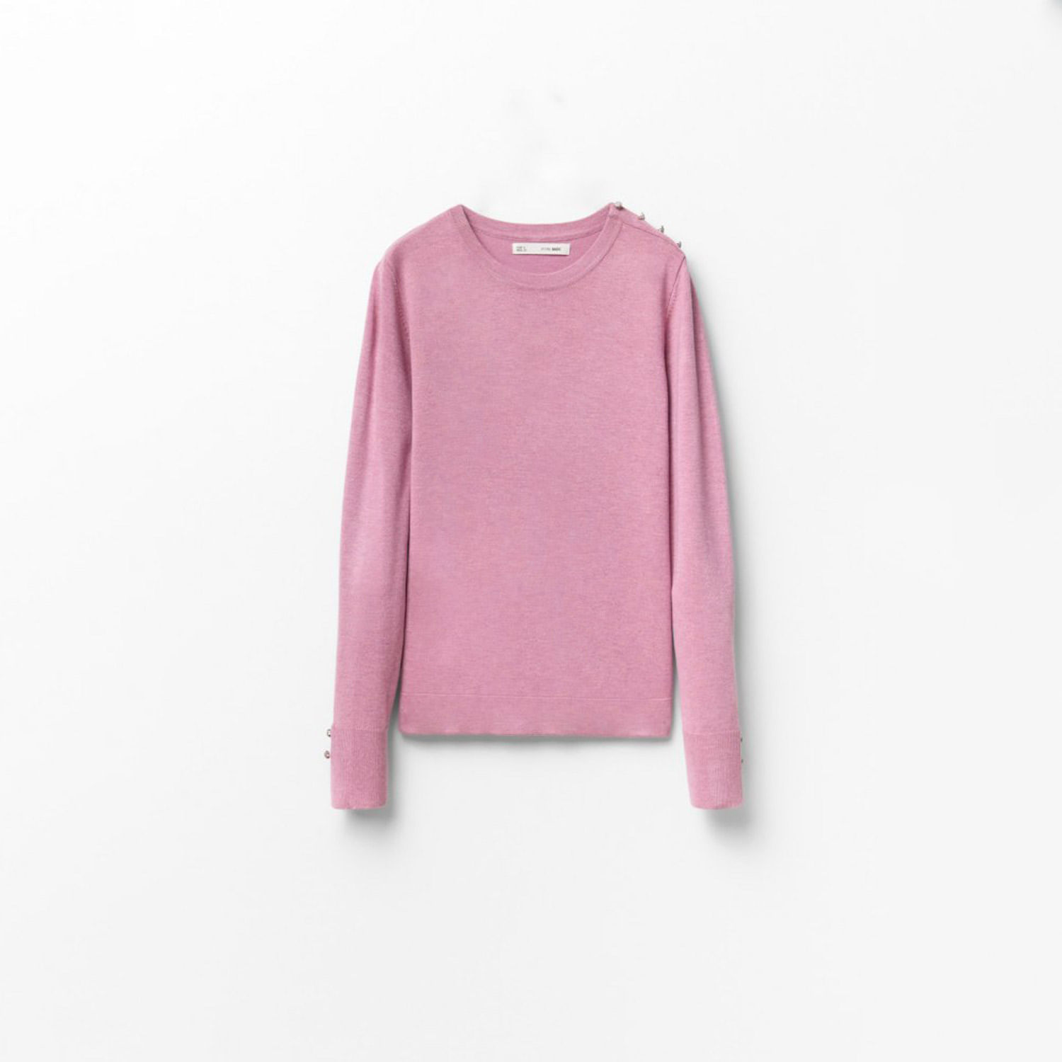 Chompa Mujer Sfera Boton Joya One Rosa