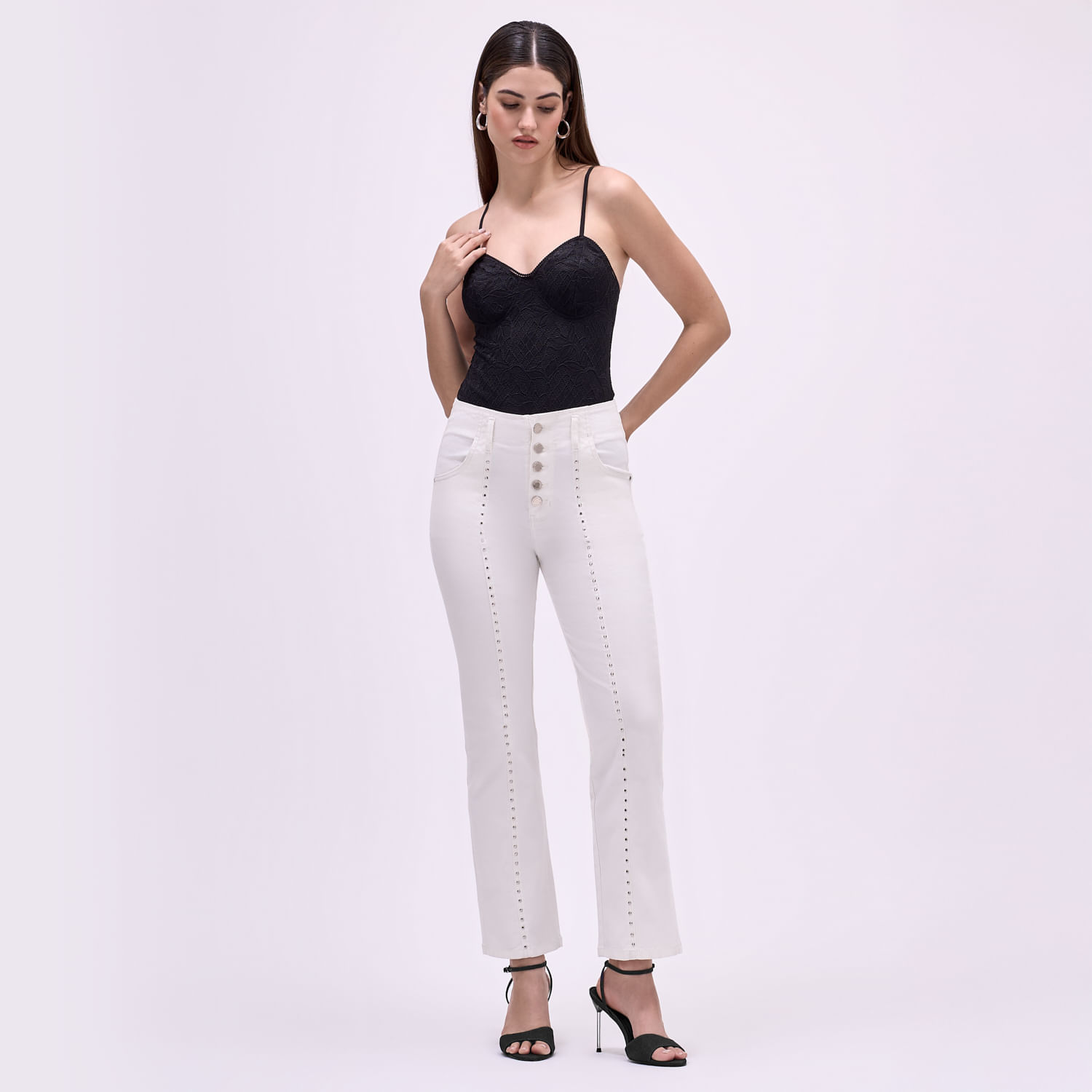 Jean Mujer Cut Symbol Straight