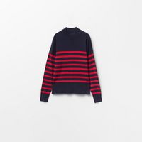 Chompa Mujer Sfera Rayas Cuello Perkins Rojo
