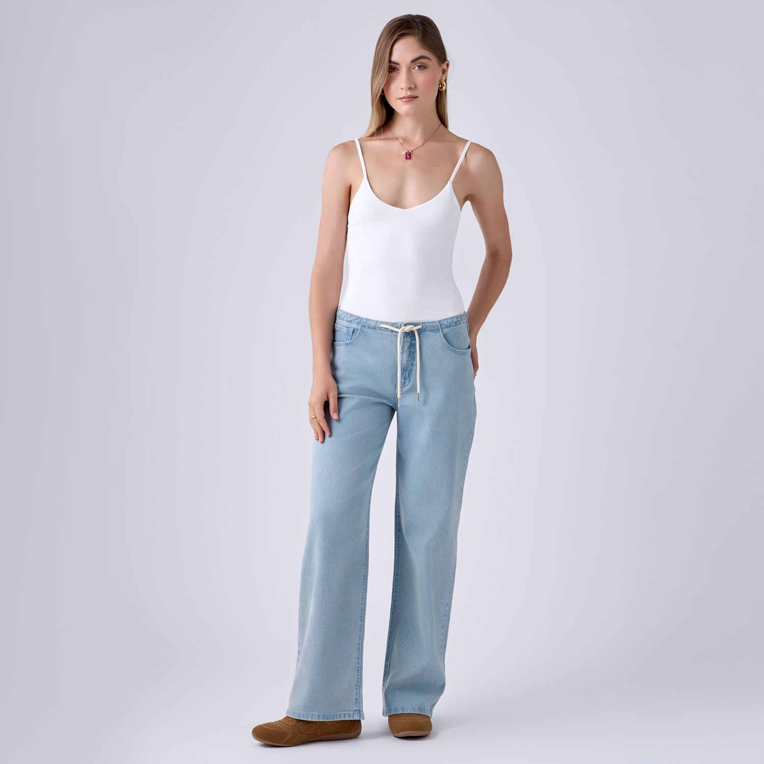 Jean Mujer Straight Cordon Hypnotic