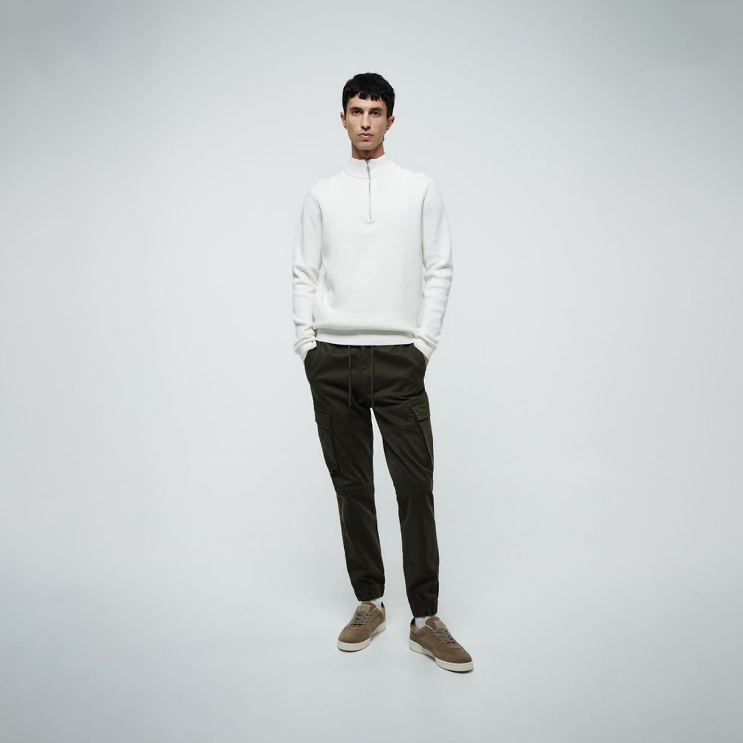 Pantalón Hombre Sfera Cargo Jogger Verde Oscuro