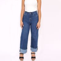 Jean Mujer Kayra Poblet Straight Comfy Crop Hem A
