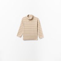 Polo Bebé Niño Sfera Cuello Cisne Rayas Beige
