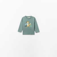 Polo Bebé Niño Sfera Estampada Zorro Verde