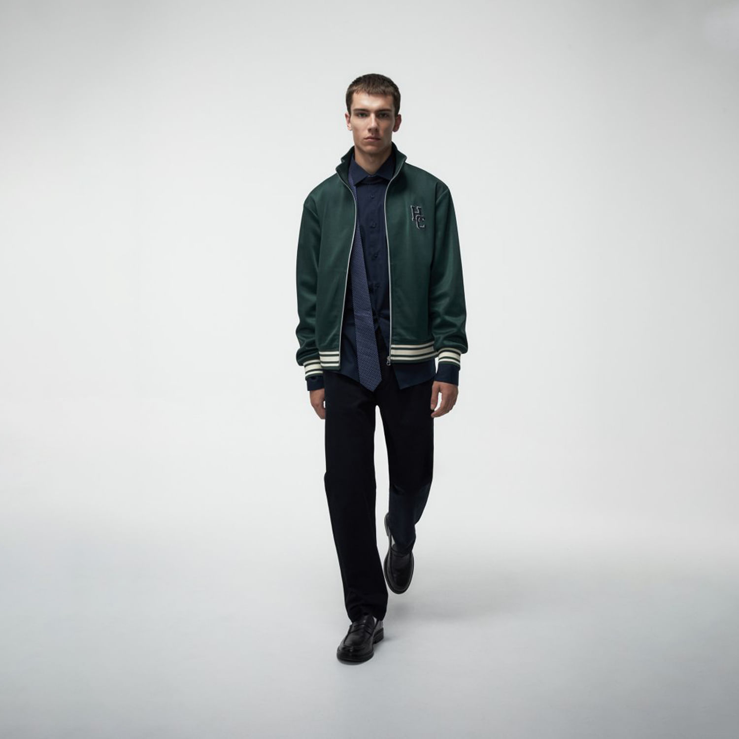 Polera Hombre Sfera Retro Verde Oscuro
