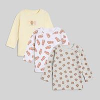 Pack X3 Camisetas Manga Larga Para Recién Nacido Baby Circus