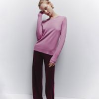 Chompa Mujer Sfera Basico Cuello Redondo Rosa