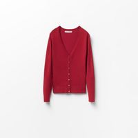 Chompa Mujer Sfera Basica Cuello Pico Berme Rojo