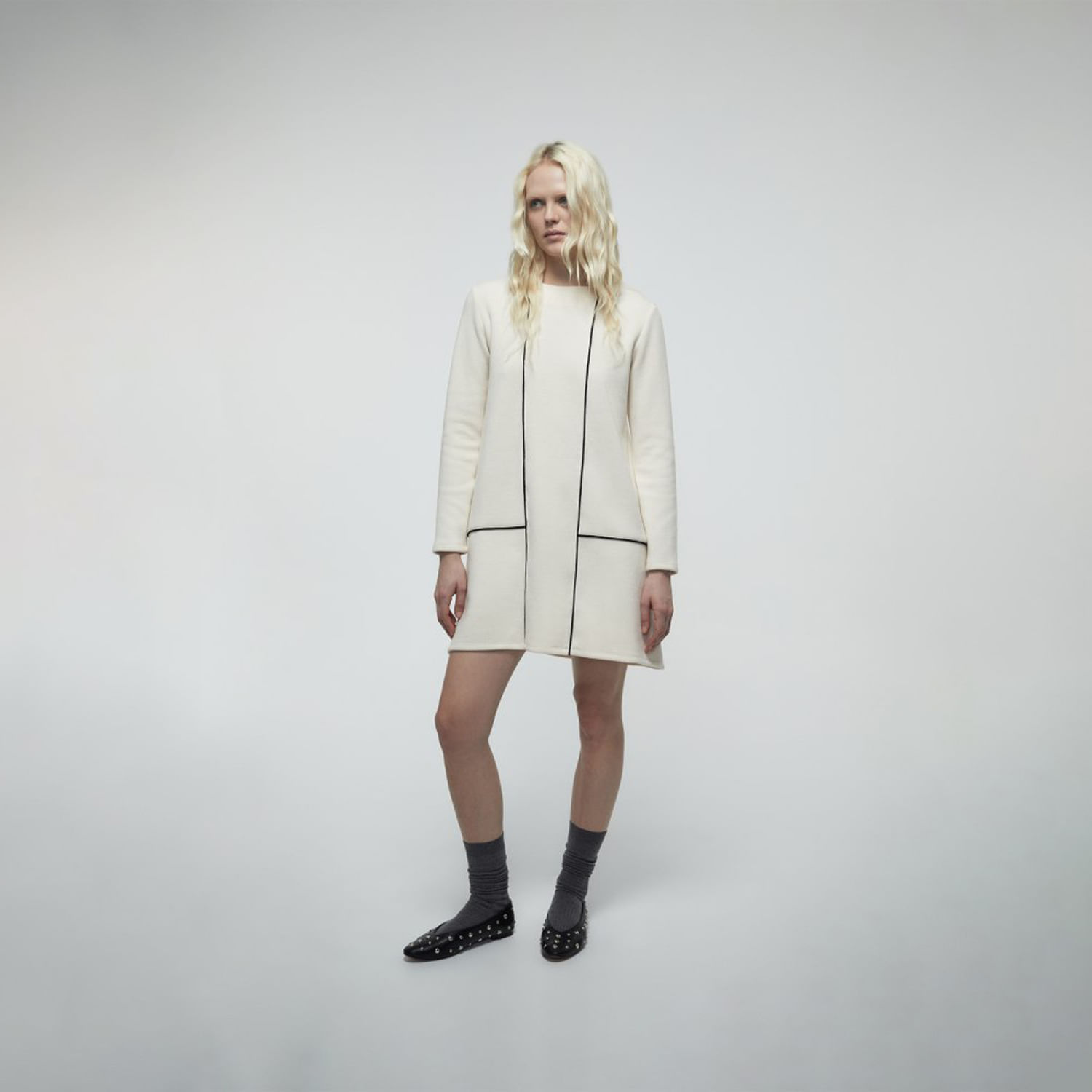 Polo Mujer Sfera Bordado Circular Sm Mx Crudo