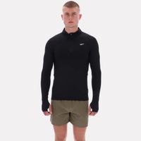Polo Deportivo Reebok Hombre Ls 3/4 Zip Muscle Tee 100241835 Negro