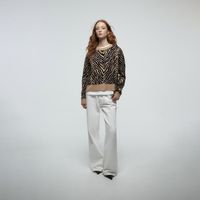 Chompa Mujer Sfera Estrellas Strass Mx Camel