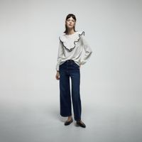 Polo Mujer Sfera Ml Bolitas Blanco