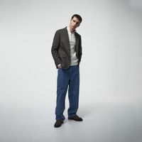 Blazer Hombre Sfera Espiga Plomo