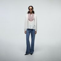 Blusa Mujer Sfera Bordada Etnica Print Rosa