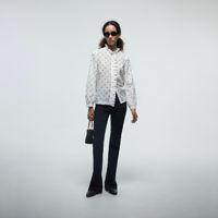Blusa Mujer Sfera Romantica Algodon Print Negro