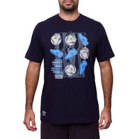 Polo Deportivo Umbro Hombre Básico Estampado Dr24034 Negro
