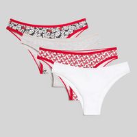 Pack X4 Calzones Mujer Minnie Bow Disney