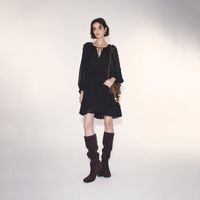 Vestido Corto Mujer Sfera Corto Fluido Negro