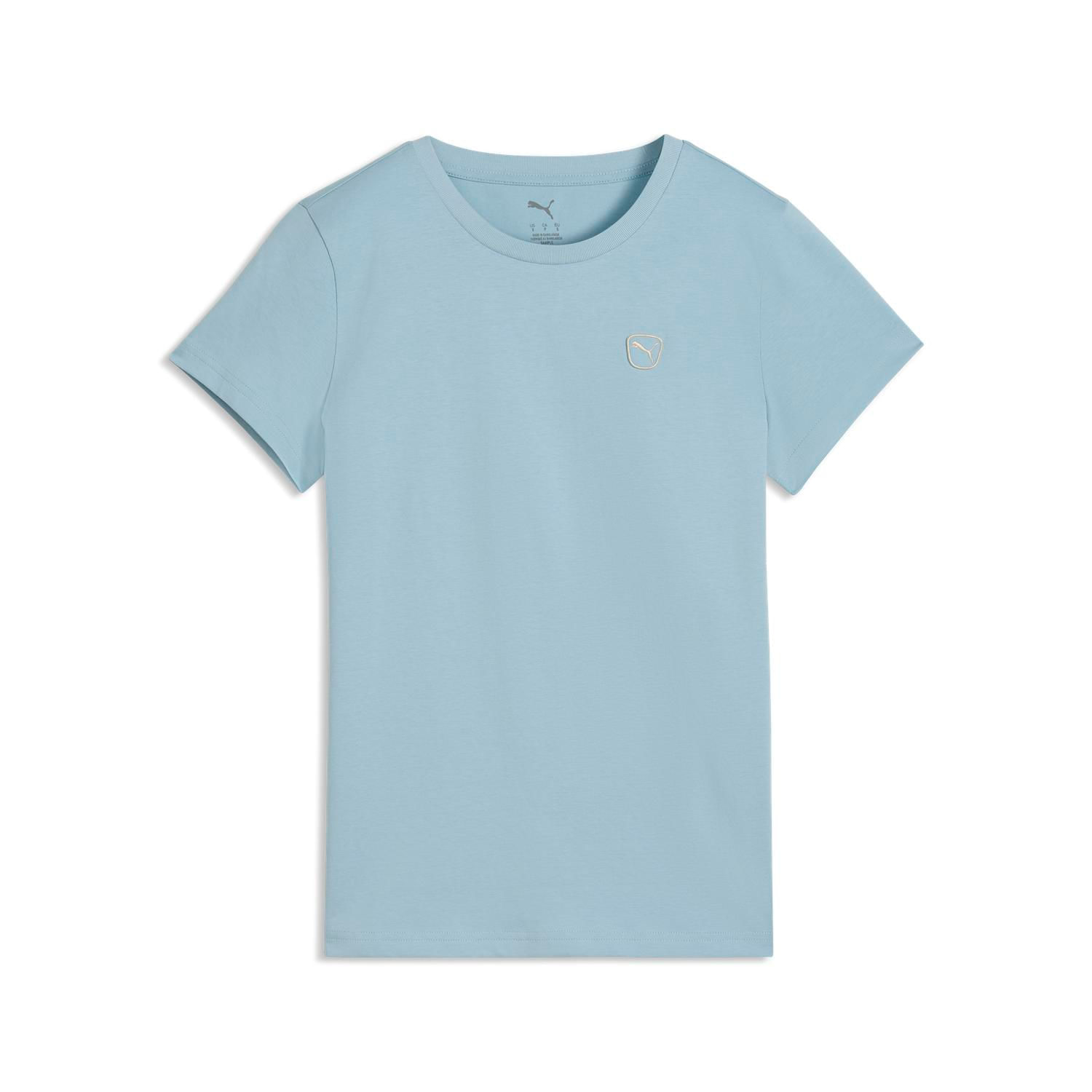 Polo Deportivo Puma Mujer 691855 47 Ess Elevated Tee Celeste